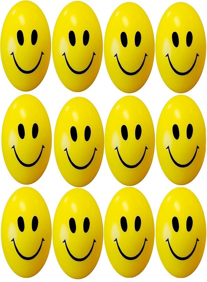 Heer Cute N Funny Yellow Smiley Face Squeeze Ball Pack of 12 - Image 1